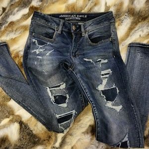 High Waist,  Patched- Denim